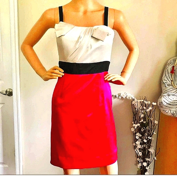 Max & Cleo strapless/THIN Black straps-EUC-SupportiveTop&Fun Fushia Skirt - Picture 7 of 7